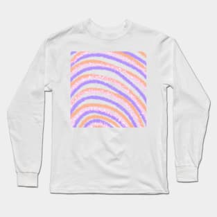 Purple orange Red watercolor art design Long Sleeve T-Shirt